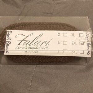 Dark Brown Stretch Braided Belt 2XL